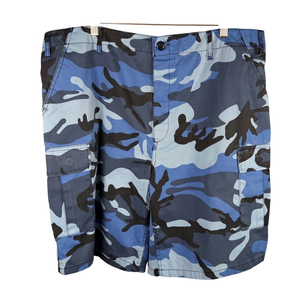 Rothco BDU Cargo Shorts XL Blue Camouflage Button Fly Tactical Military 39-43